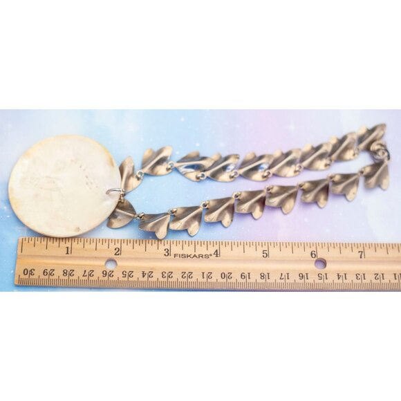 Vintage Red Leaves Choker Necklace | Moon Necklace | 13.5 inch | J10 - Picture 4 of 4